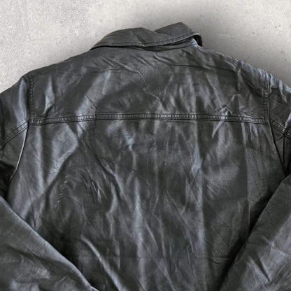 Levi’s black leather jacket large in perfect condition