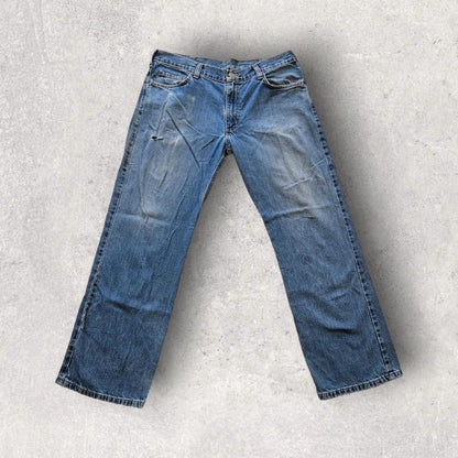 Carhartt Blue Jeans 36x32 vintage denim with loose straight fit and light front fades