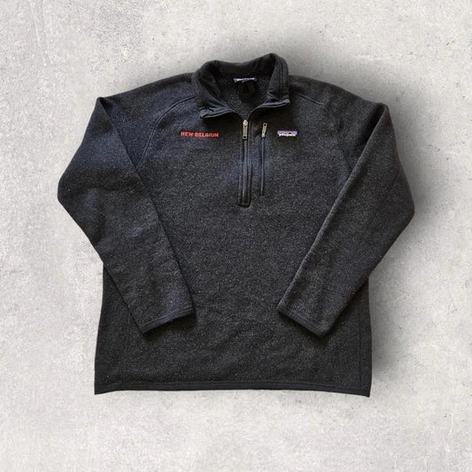 Patagonia Quarter Zip - L, סווטשירט רבע רוכסן וינטג' פטגוניה שחור מידה L