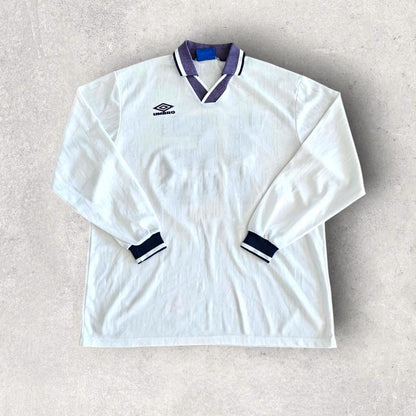 Y2K Umbro Sports Polo Long Sleeve - XL חולצת פולו ארוכת שרוול של אומברו מידה XL לגבר,
