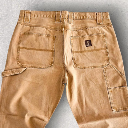 RK brand brown carpenters jeans vintage workwear streetwear 36x32         