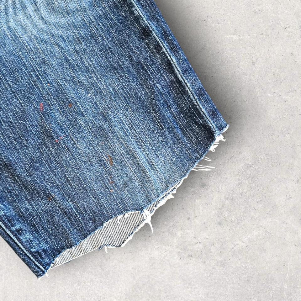 Levi’s 501 Navy Jeans - W34 במצב טוב עם כתמי צבע קלים