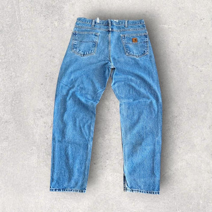 Carhartt blue jeans 36X32 classic fit vintage worn