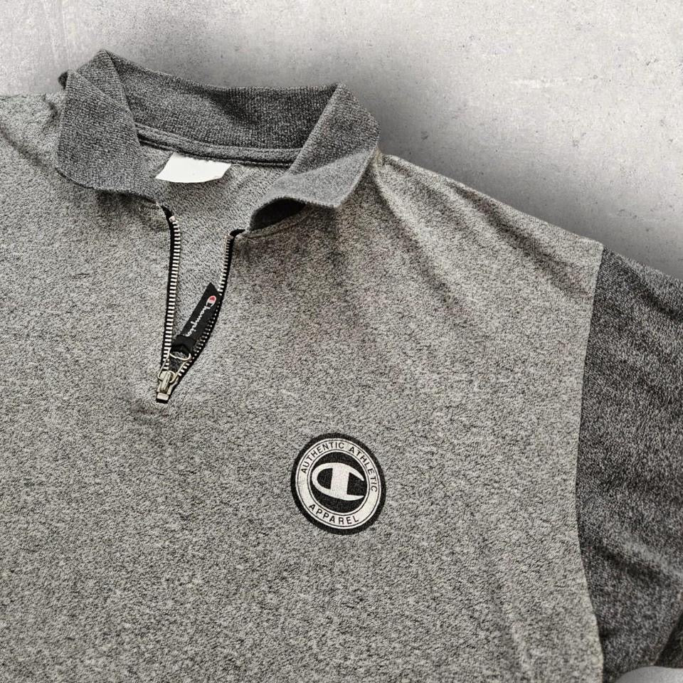 Champion 1/4 Zip Polo - M במצב מצוין, מידה M/L