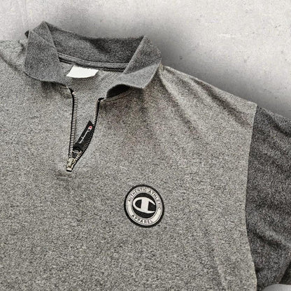 Champion 1/4 Zip Polo - M במצב מצוין, מידה M/L