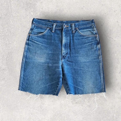 Wrangler Navy Short Jeans – W36 ג’ינס קצר נייבי וינטאג’