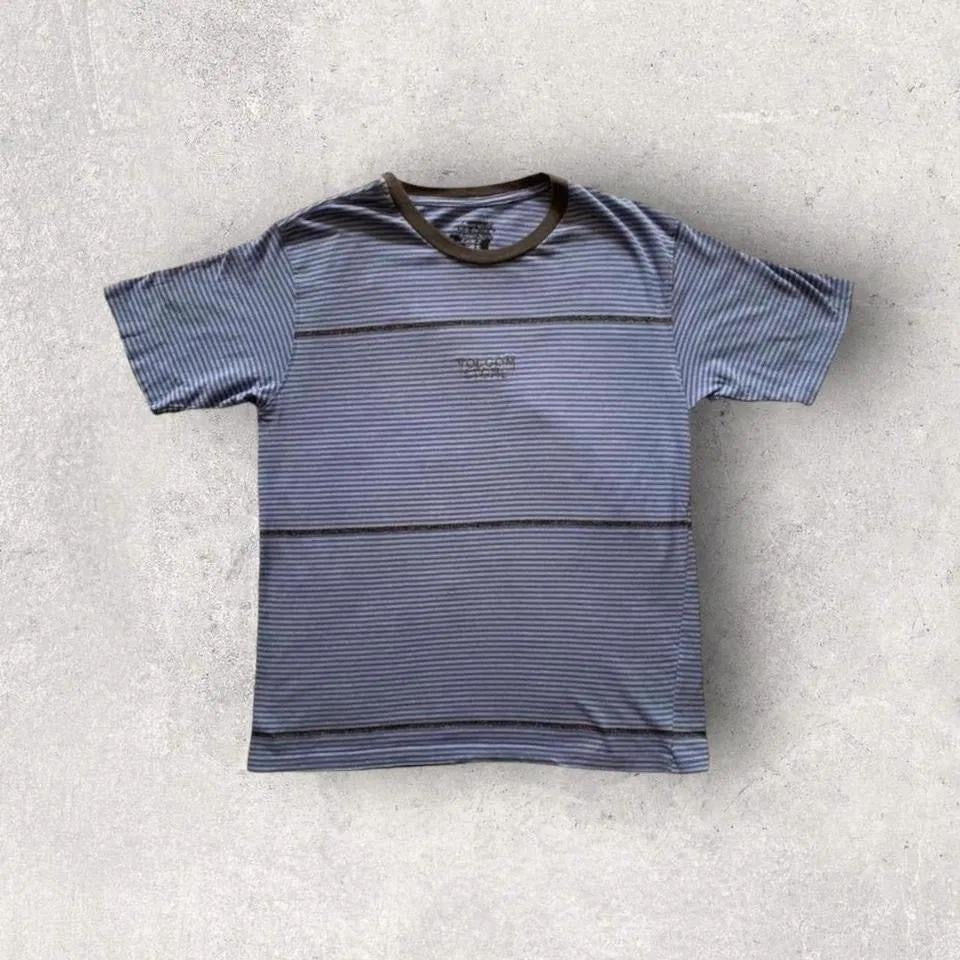 Volcom stone stripes blue T-shirt - Small