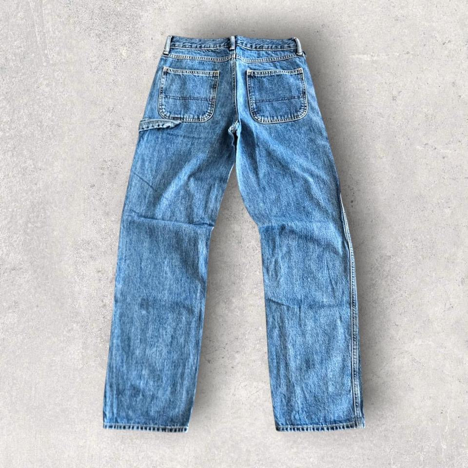 Old navy carpenters blue jeans vintage workwear denim streetwear 29x34        