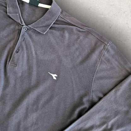 Diadora Grey Polo Tee - XXL חולצת פולו אפורה של דיאדורה במידה XXL