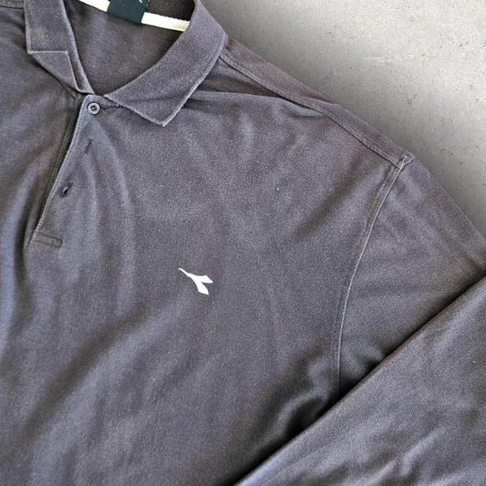 Diadora Grey Polo Tee - XXL חולצת פולו אפורה של דיאדורה במידה XXL