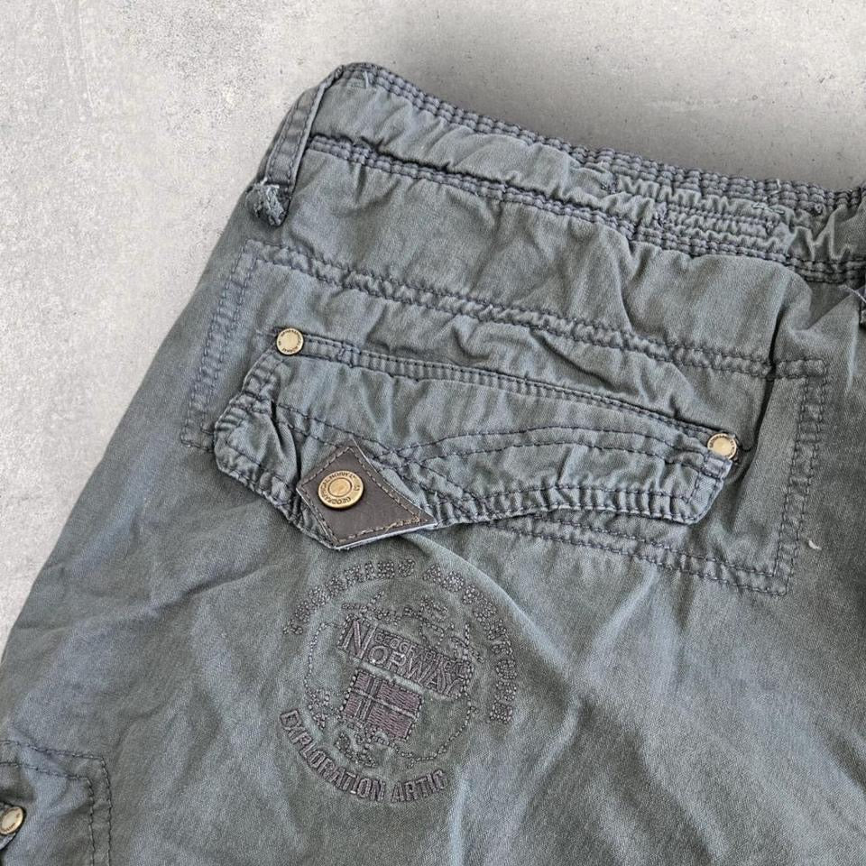 Geographical Norway green cargo shorts W40 vintage streetwear         