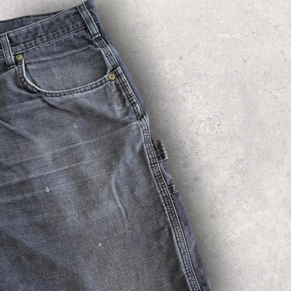 Carhartt black carpenters short jeans W40 vintage workwear streetwear