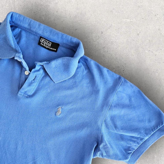 Polo Ralph Lauren Blue Polo - M חולצה כחולה של ראלף לורן מידה M לגב