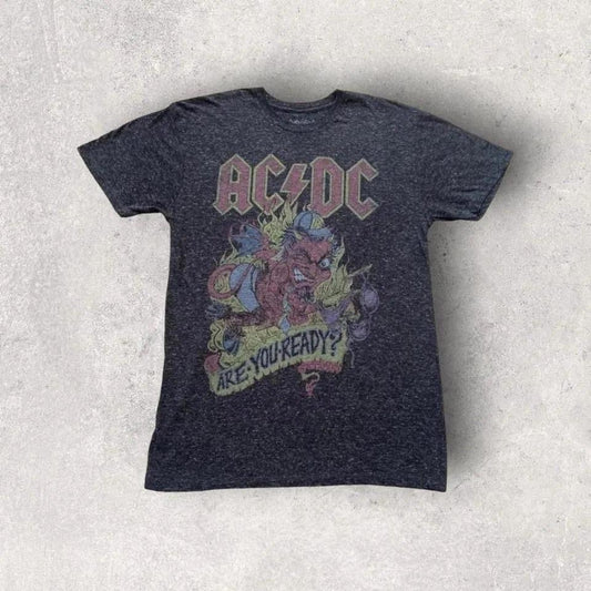 Ac/dc devil print T-shirt - M official vintage rock band shirt