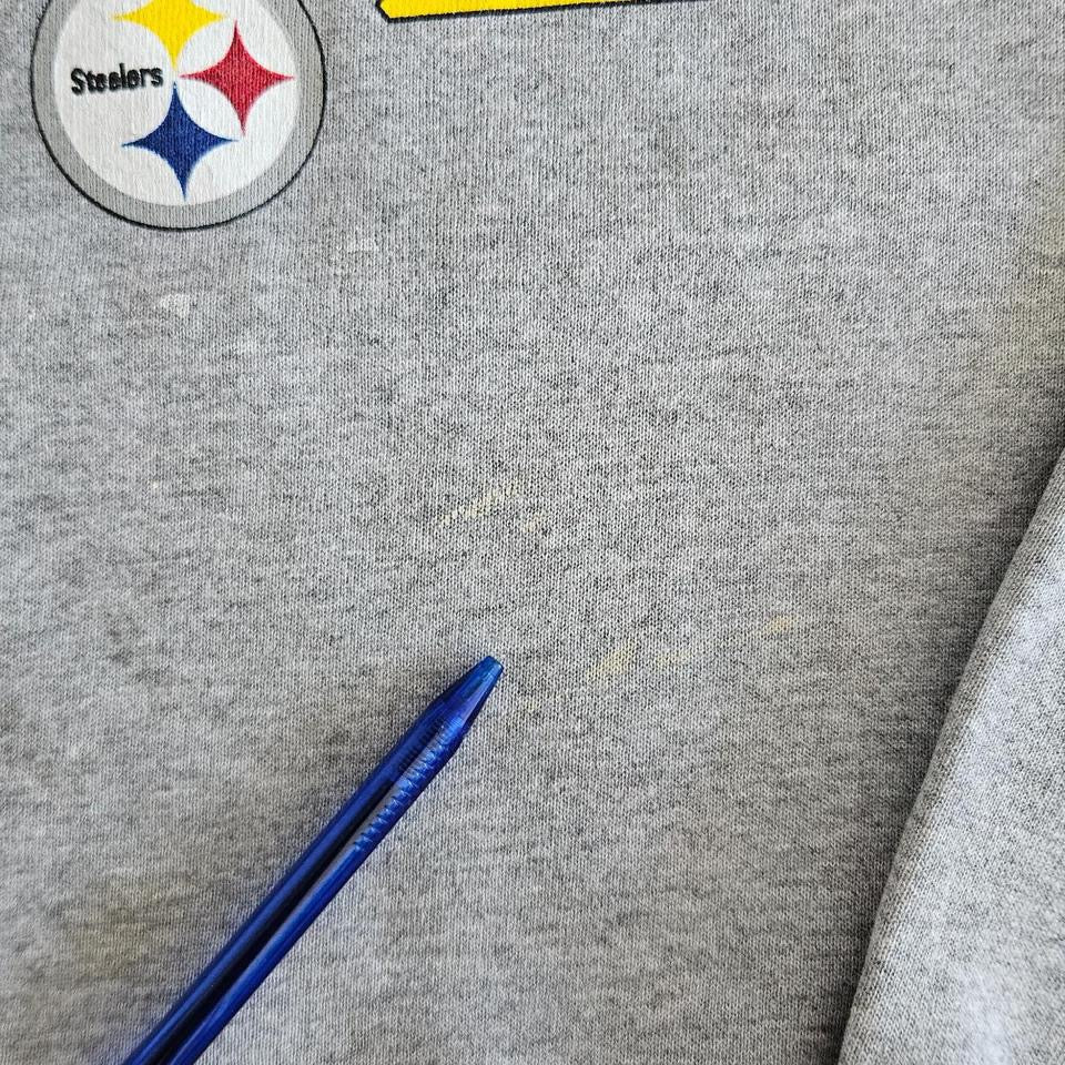 סווטשירט אפור NFL Steelers, מידה L