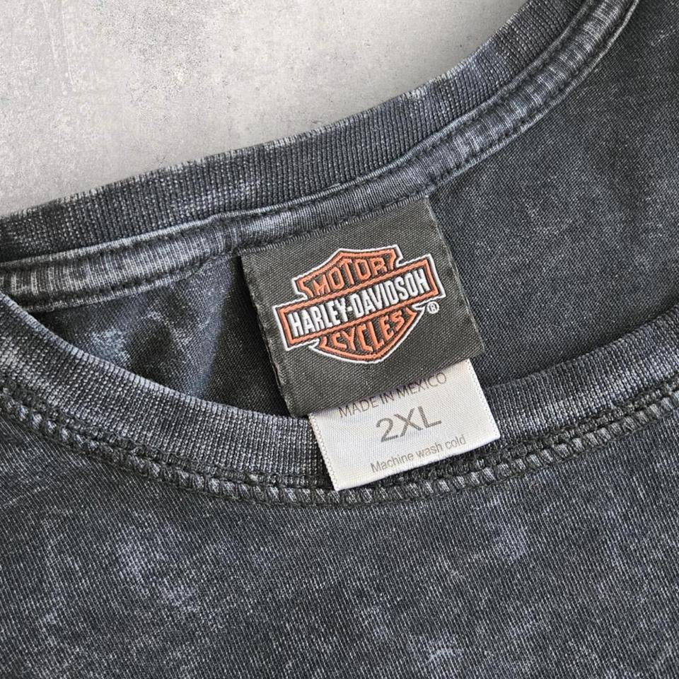 Harley Davidson Black Fade skull - 2XL, חולצה לגבר מידה XXL, שחורה עם הדפס גולגולת