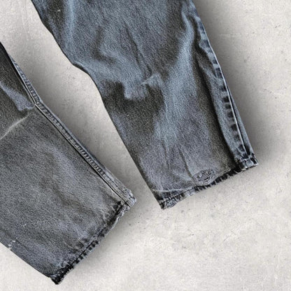 Levi’s 550 Black Jeans - 40x30 ג'ינס שחור מידה W40 L30 עם כתמי צבע וסטייל וינטאג'