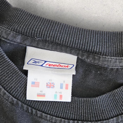 Reebok Black Logo Long Sleeve Tee - Small חולצת ריבוק שחורה שרוול ארוך, מידה S