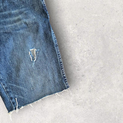 Wrangler Navy Short Jeans - W34