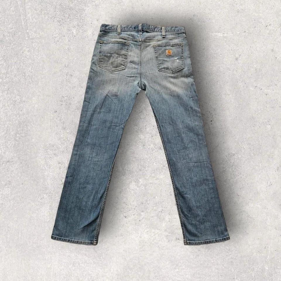 Carhartt Blue Jeans 36x32 vintage denim with relaxed fit and distressed look