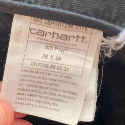 Carhartt black jeans 36x31,
