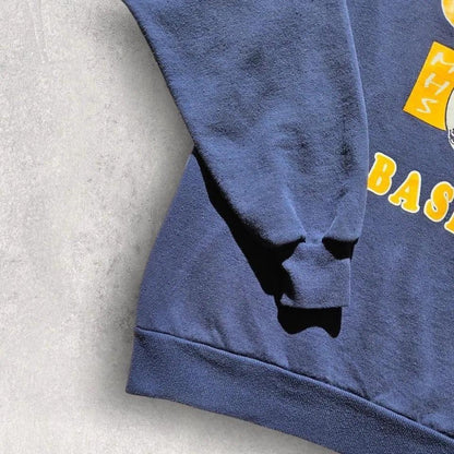 Jerzees 2001 Navy Crewneck - M, סווטשירט כחול כהה במידה M משנת 2001
