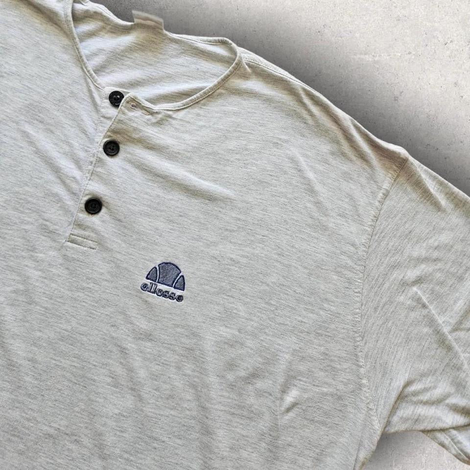 Vintage Ellesse Buttons Tee - XXL, מידת XXL