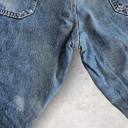 Vintage Wrangler Thick Carpenters Jeans – 34x30 עם כתמי צבע וסימנים