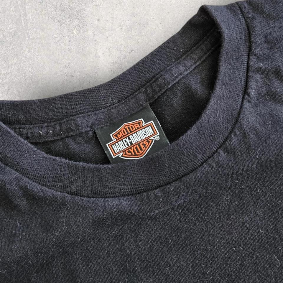 Harley Davidson 2014 Black Graphic Tee - Large חולצה שחורה של הארלי דיווידסון מידה L לגב