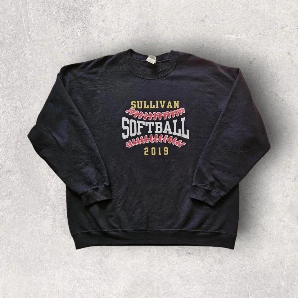 GILDAN Black Softball Sweatshirt - XXL