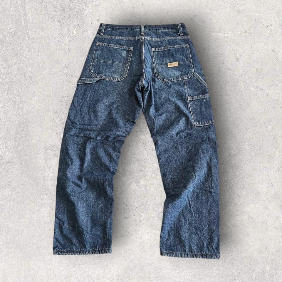 Wrangler Navy Thick Jeans – 30x32 עם חור ודעיכה קלה