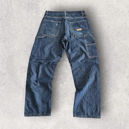 Wrangler Navy Thick Jeans – 30x32 עם חור ודעיכה קלה