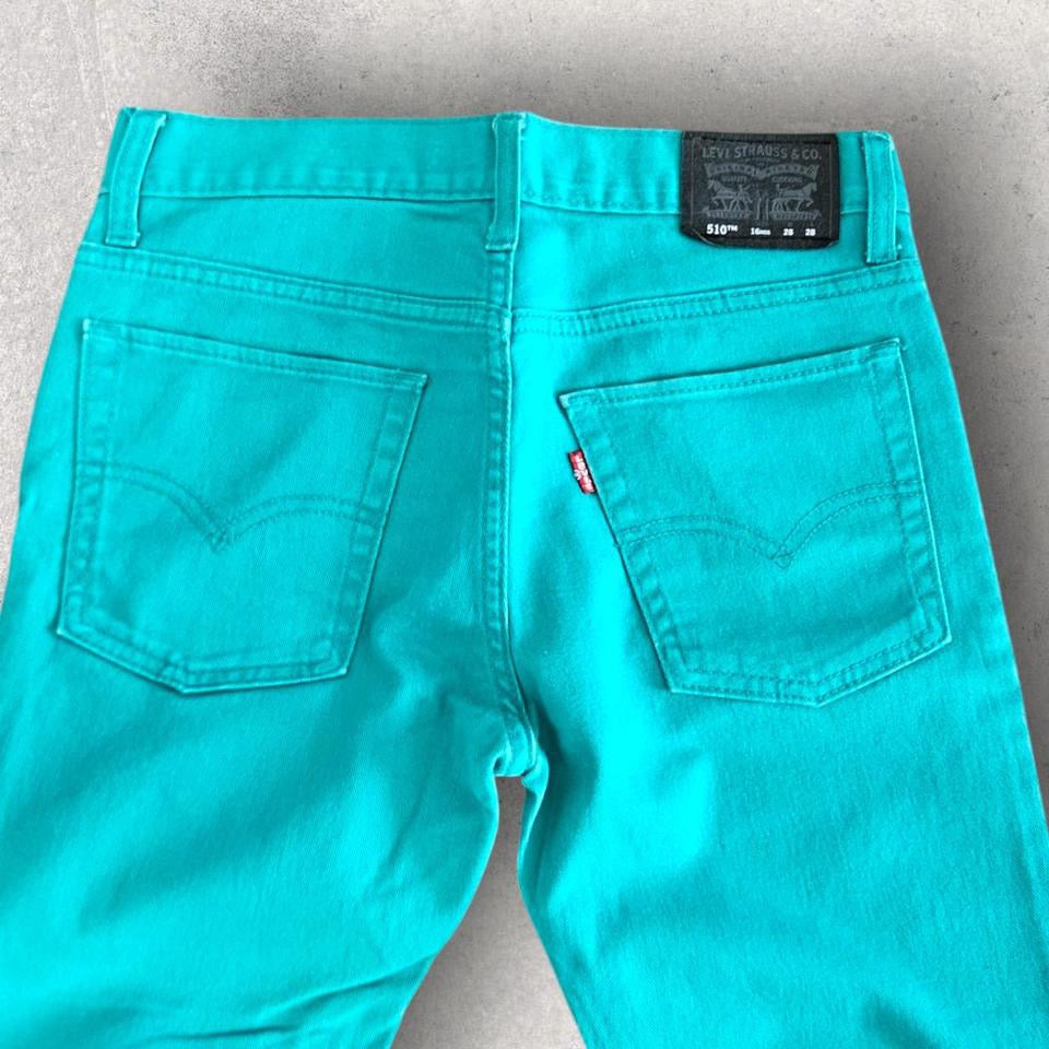 Levi’s 510 Green Jeans - Skinny - 28x28 ג'ינס ירוק בגזרה צמודה