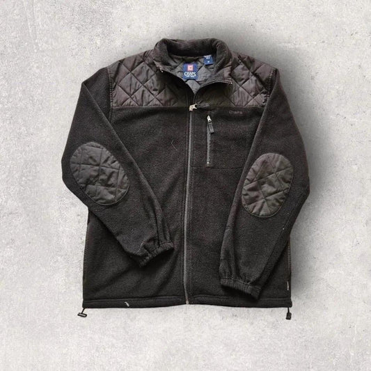 Chaps black fleece jacket large, men’s L