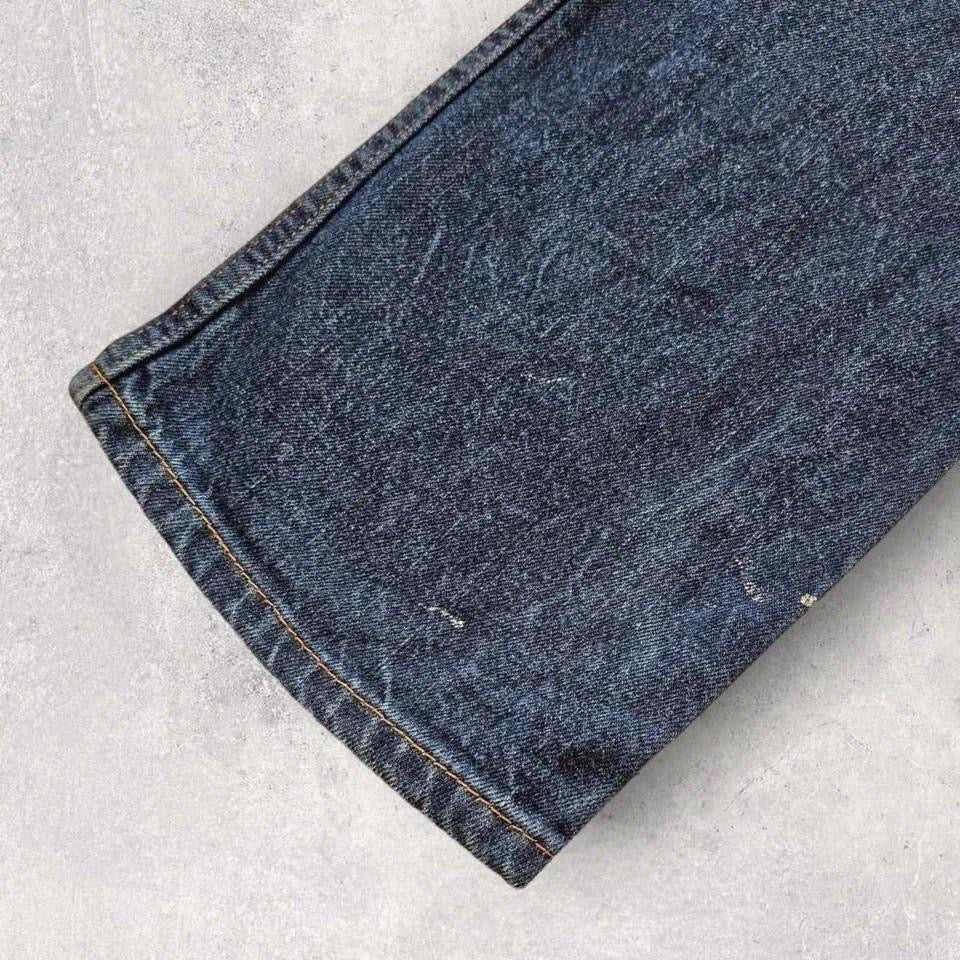 Dickies navy jeans - 34x34, ג’ינס כחול כהה דיקיס וינטג במצב טוב עם כתמי צבע רבים בחזית