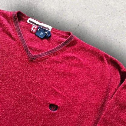 Chaps V-Neck Light Sweater - M, סוודר קל עם צווארון V
