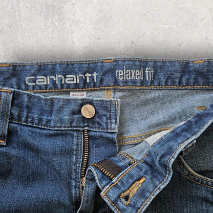 Carhartt Navy Jeans - 36x30, Waist 92cm, Length 103cm, relaxed fit, 8.5/10 Condition.