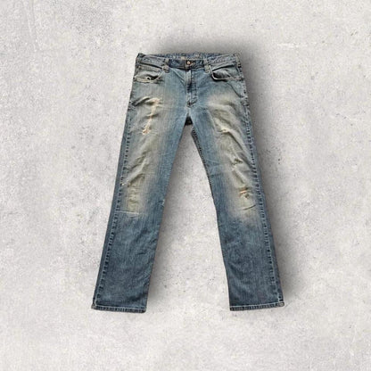 Carhartt Blue Jeans 36x32 vintage denim with relaxed fit and distressed look