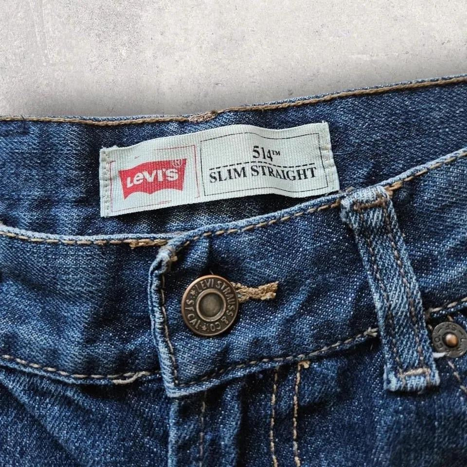 Levi’s 514 Navy Jeans – W27 בגזרת סלימ סטרייט במצב מצוין ללא פגמים