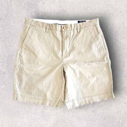 Polo Ralph Lauren Cream Shorts בצבע קרם, מידה W36