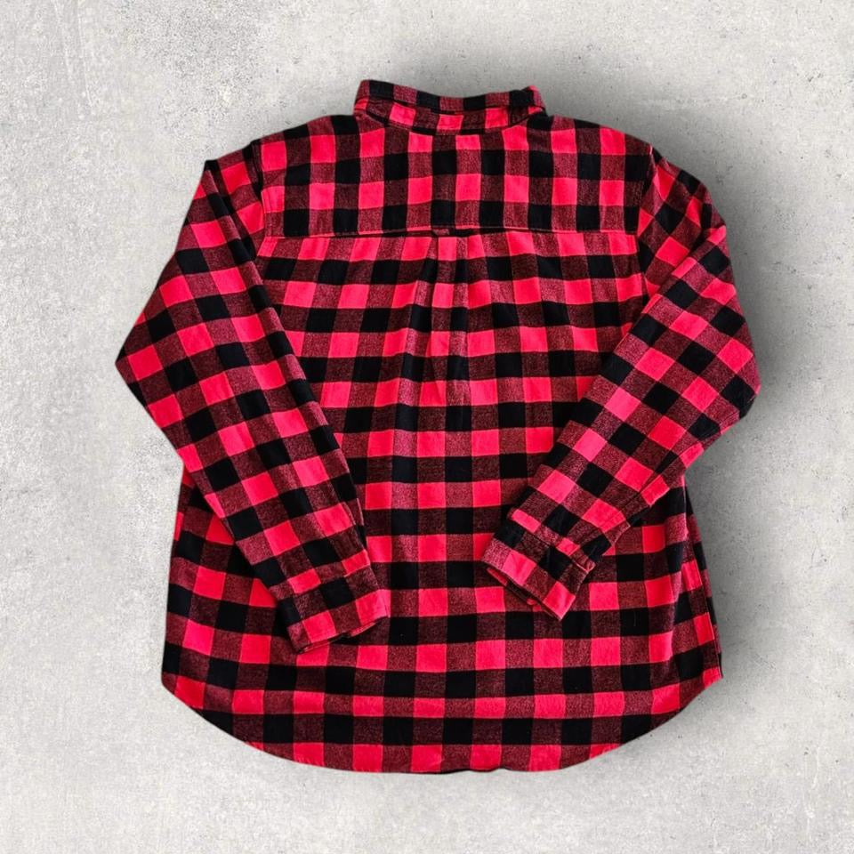 Wool rich Flannel Polo Shirt - XL חולצת פולו פלאנל צמר מידה XL