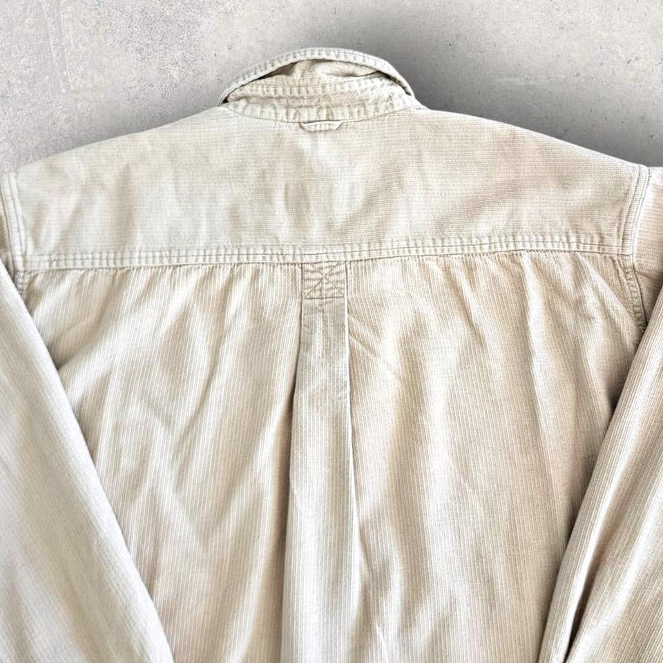 Timberland Corduroy Cream Polo Shirt - XL חולצת פולו קורדרוי טימברלנד בצבע קרם מידה XL