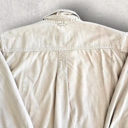 Timberland Corduroy Cream Polo Shirt - XL חולצת פולו קורדרוי טימברלנד בצבע קרם מידה XL