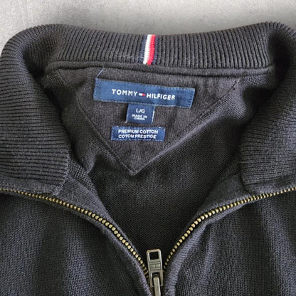 Tommy Hilfiger Black Quarter Zip - L