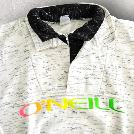 O’Neill White 1/4 Zip Sweatshirt - S