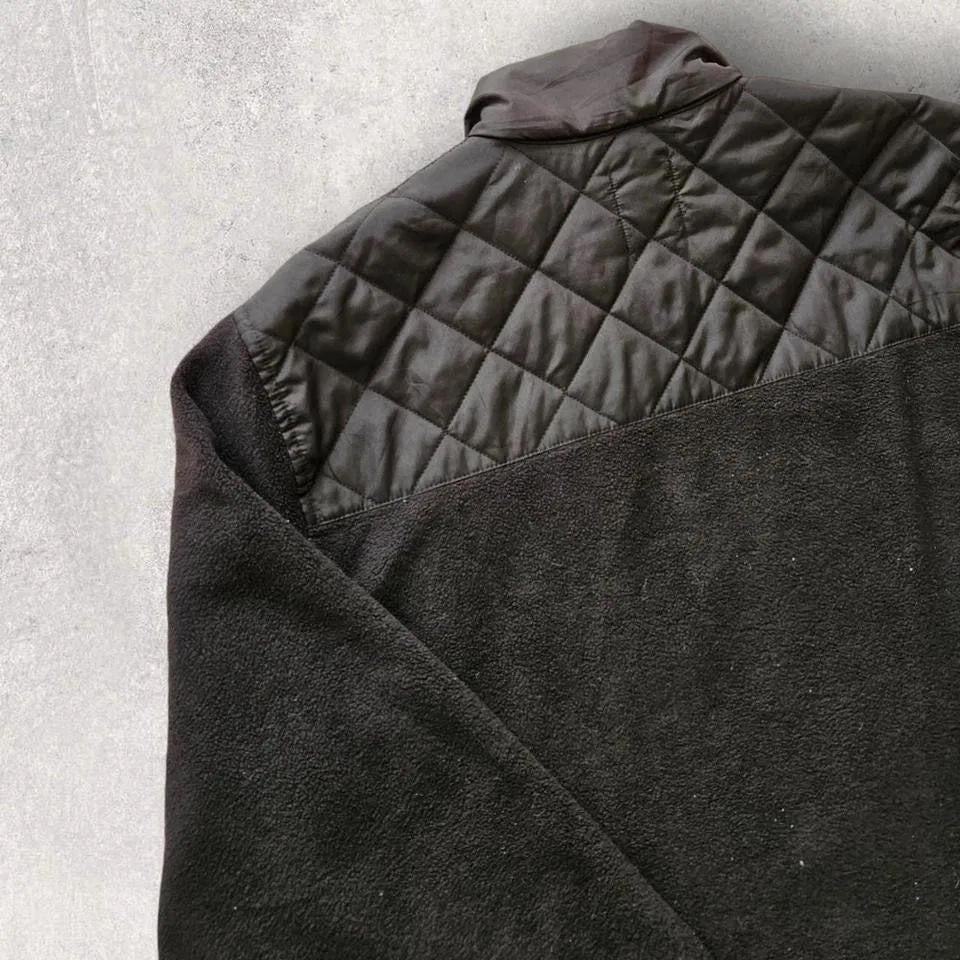 Chaps black fleece jacket large, men’s L