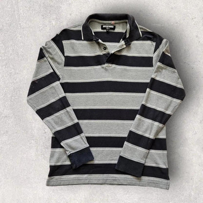 Americanino stripes polo - Small, מידת S/M, כתם אקונומיקה בשרוול, 8.5/10 מצב׳