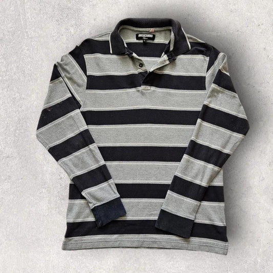 Americanino stripes polo - Small, מידת S/M, כתם אקונומיקה בשרוול, 8.5/10 מצב׳