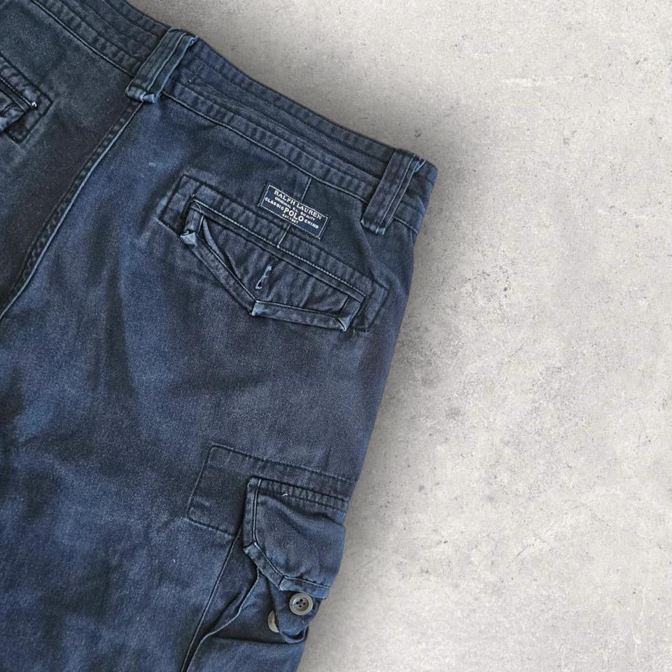 Navy Polo Ralph Lauren cargo shorts W35 vintage streetwear         