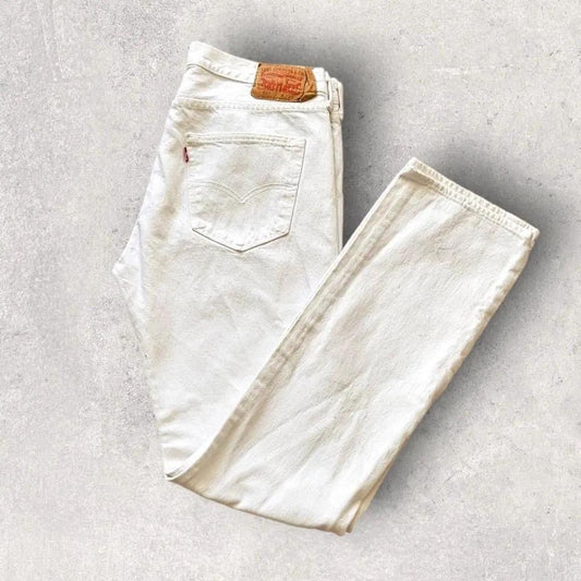 Levi’s 501 white jeans ג'ינס לבן מידה W88 L110